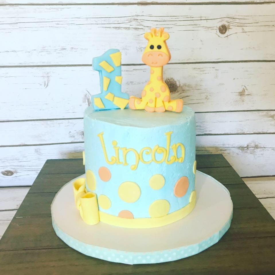 giraffe smash cake